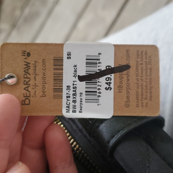 BearPaw Quilted Black Crossbody with Gold Accents - Picture 8 of 8